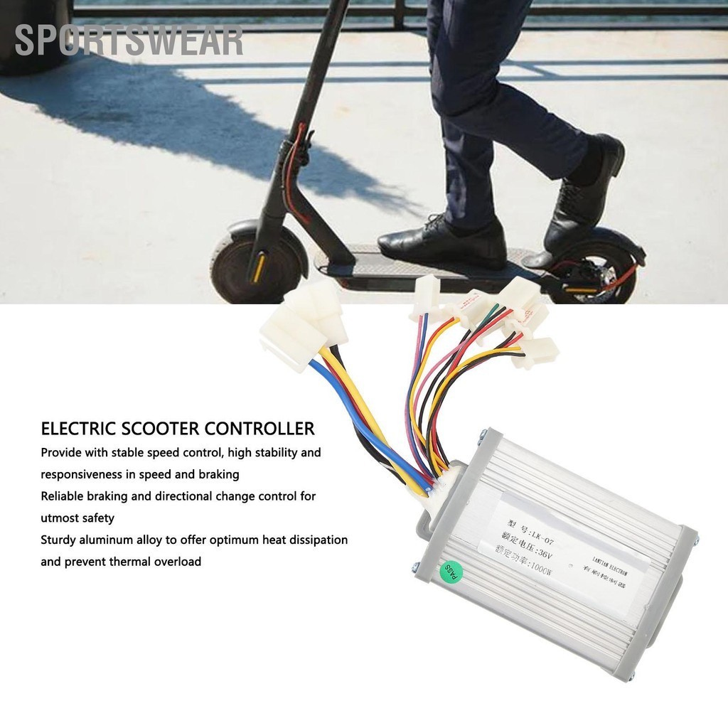 Sportswear 36V 1000Wไฟฟ้าController Stable SpeedตอบสนองเบรคBrushed Motor Controllerสำหรับสกู๊ตเตอร์ไฟฟ้า