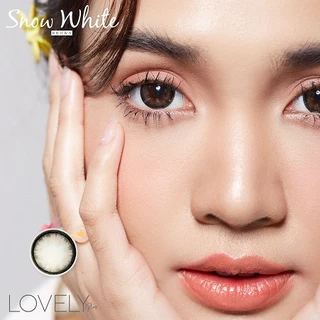 คอนแทคเลนส์(บิ๊กอาย) Snow white Brown / Gray (Lovelylens) ⭐️ลายฮิต ขายดีมาก กรองแสงกันยูวี