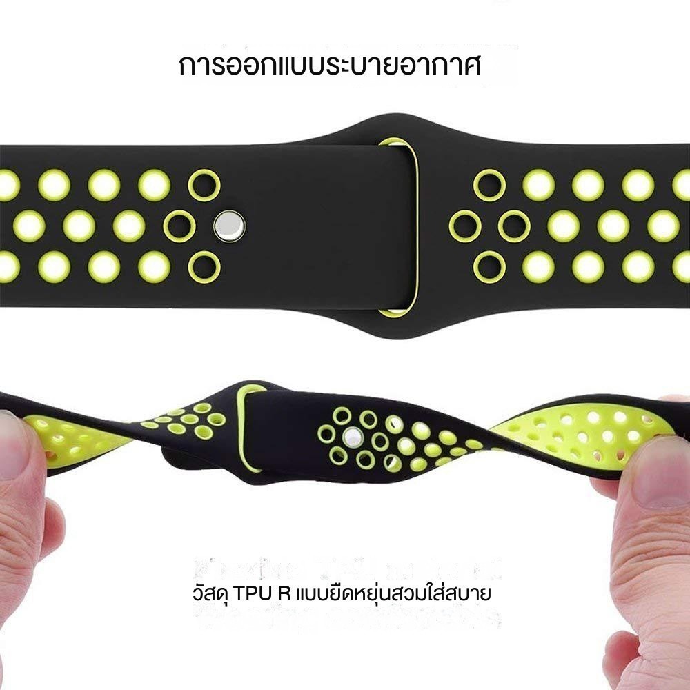 สายนาฬิกาGarmin Forerunner235 230 220 620 630 735 Approach s20 S5S6ซิลิโคนสองสีทดแทนระบายอากาศ - รูปที่ 4