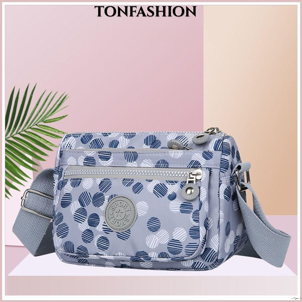 Tonfashion กระเป๋าสะพายข้าง ความจุขนาดใหญ่ กันน้ํา สไตล์เกาหลี หลายชั้น กระเป๋าเดินทาง อเนกประสงค์ เด็กผู้หญิง