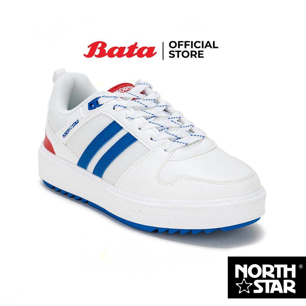 Bata บาจา by North Star รองเท้าผ้าใบสนีคเกอร์แบบผูกเชือก ดีไซน์เท่ห์ สวมใส่ง่าย สำหรับผู้ชาย สีน้ำเงิน รหัส 8209076