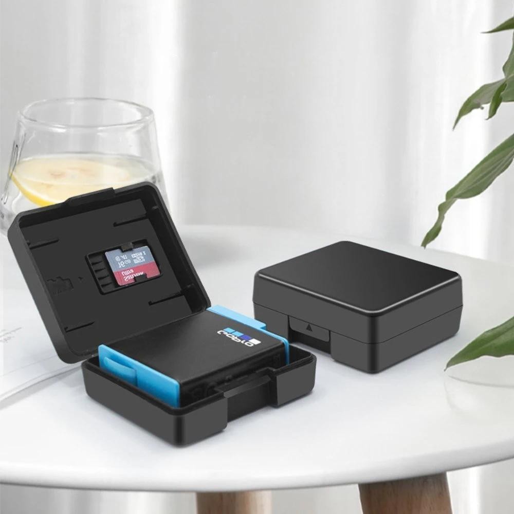 เคสกล่องเก็บแบตเตอรี่ พร้อมช่องใส่การ์ด TF สําหรับ GoPro Hero 12 11 10 9 8 7 6 5 DJI OSMO SJCAM SJ9 