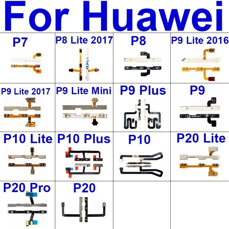 SQAG &Power&ปุ่มปรับระดับเสียง Flex สําหรับ Huawei P7 P8 P9 P10 P20 Pro Lite Plus P8lite P9lite Mini