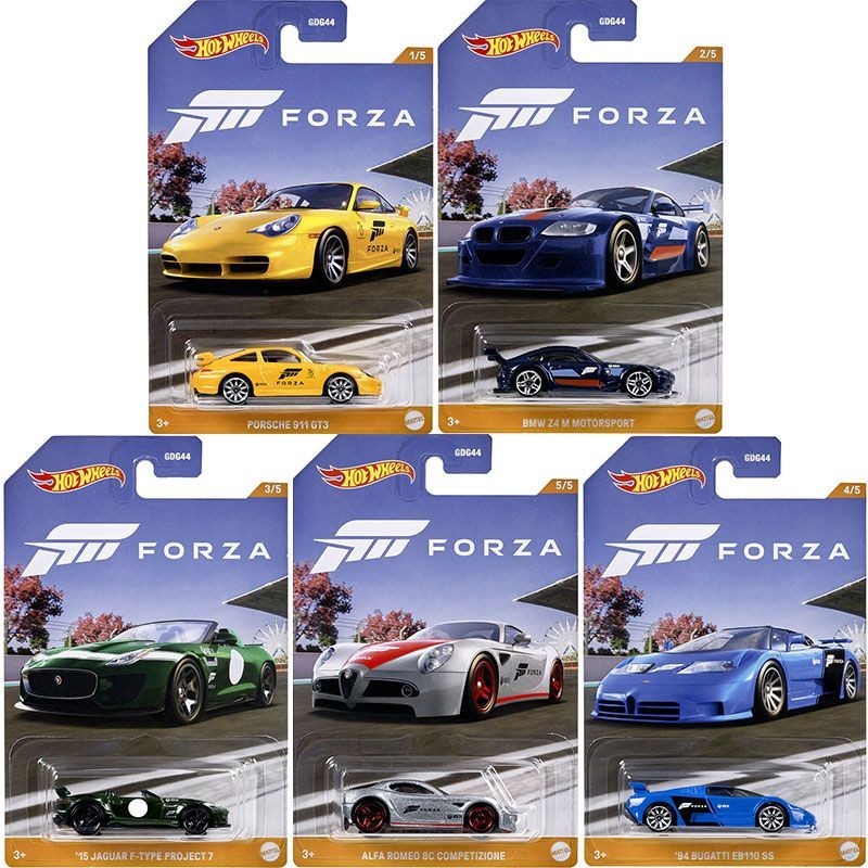 ล้อรถเหล็ก 1:64 สําหรับ Forza Series 2023:Porsche 911, BMW Z 4 M Motorsport, Jaguar F-Type Project 7
