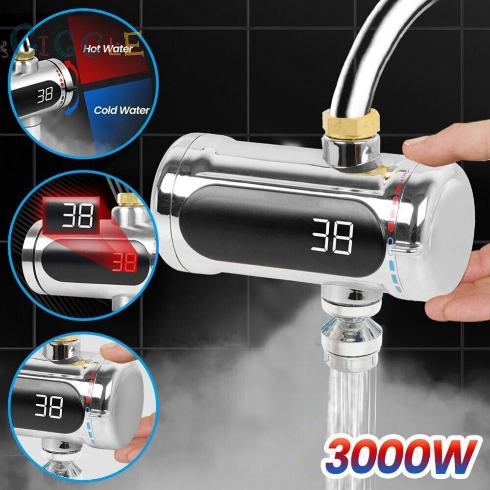 -NEW-Instant Water Heater Faucet Stainless Steel 3000W for Immediate Hot Water Supply