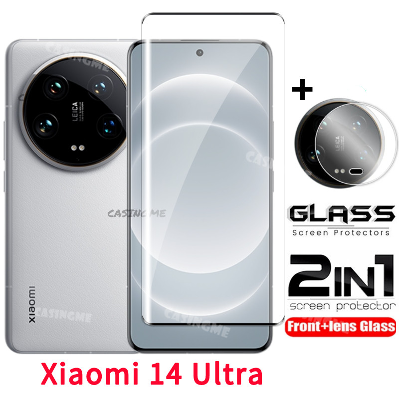 2 in 1 ฟิล์มกระจกนิรภัยกันรอยหน้าจอ เลนส์ด้านหลัง สําหรับ Xiaomi 14 Ultra 2024 Xiaomi14Ultra 14Ultra