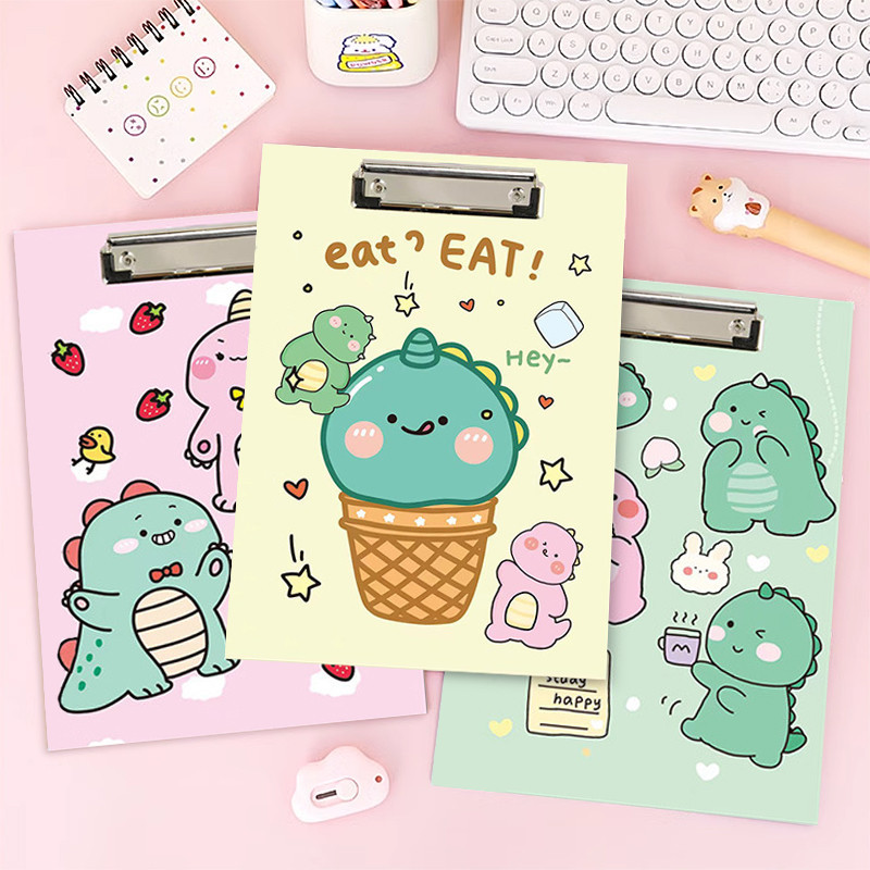 คลิปบอร์ดA4 แฟ้มหนีบกระดาษ อุปกรณ์สำนักงาน ลายการ์ตูน เครื่องเขียนสำหรับนัก