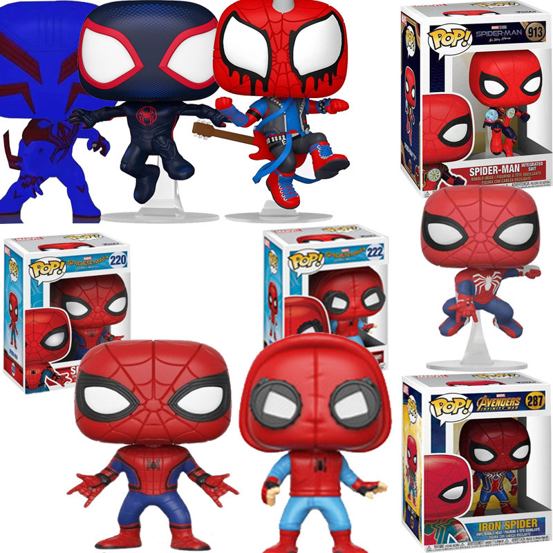 โมเดลฟิกเกอร์ Marvel Funko Pop SpiderMan 2099 Across The Spider Verse Spider Punk ของเล่นสําหรับเด็ก