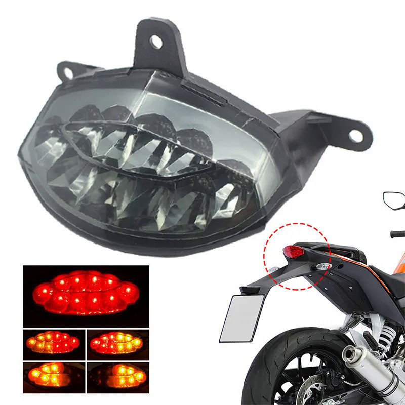 สําหรับ KTM DUKE 200 125 390 250 รถจักรยานยนต์ LED ไฟท้ายไฟเบรคไฟเลี้ยวแบบบูรณาการ Blinker โคมไฟ DUK