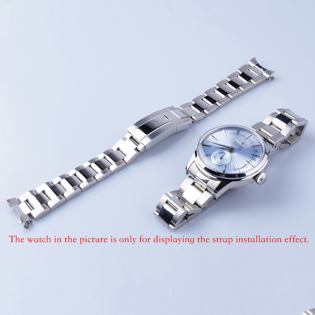 สายนาฬิกาข้อมือเหล็ก สีเงิน ขนาด 20 มม. แบบเปลี่ยน สําหรับ Seiko Presage SSA343
