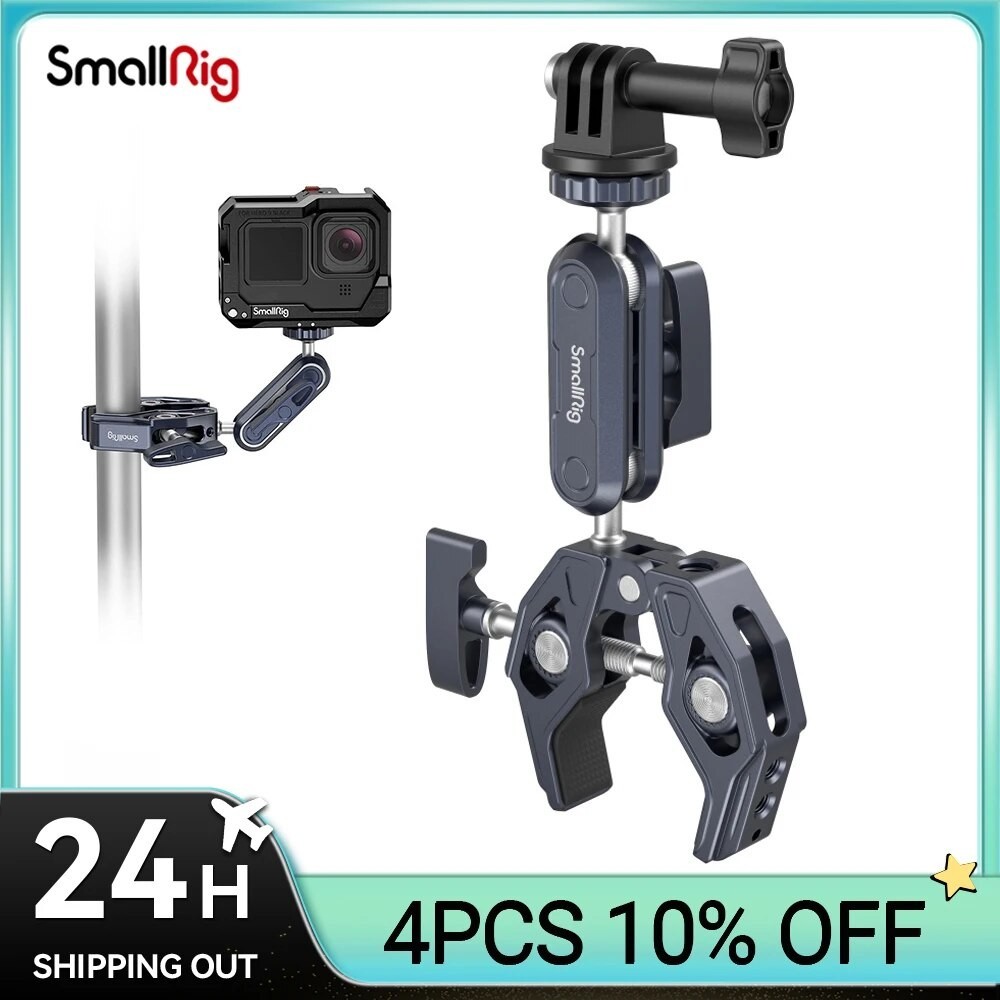 AD SmallRig Crab-Shaped Clamp with Ballhead Magic Arm with Stronger Clamping Force Magic Arms 3757