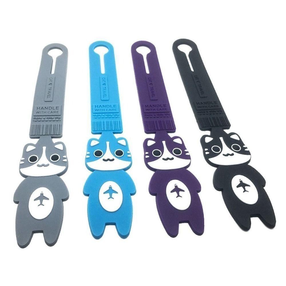 Backstagereat Travelกระเป๋าเดินทาง Tag, Cartoon Travel Accessories ป้ายห้อยกระเป๋า, Creative PVC
