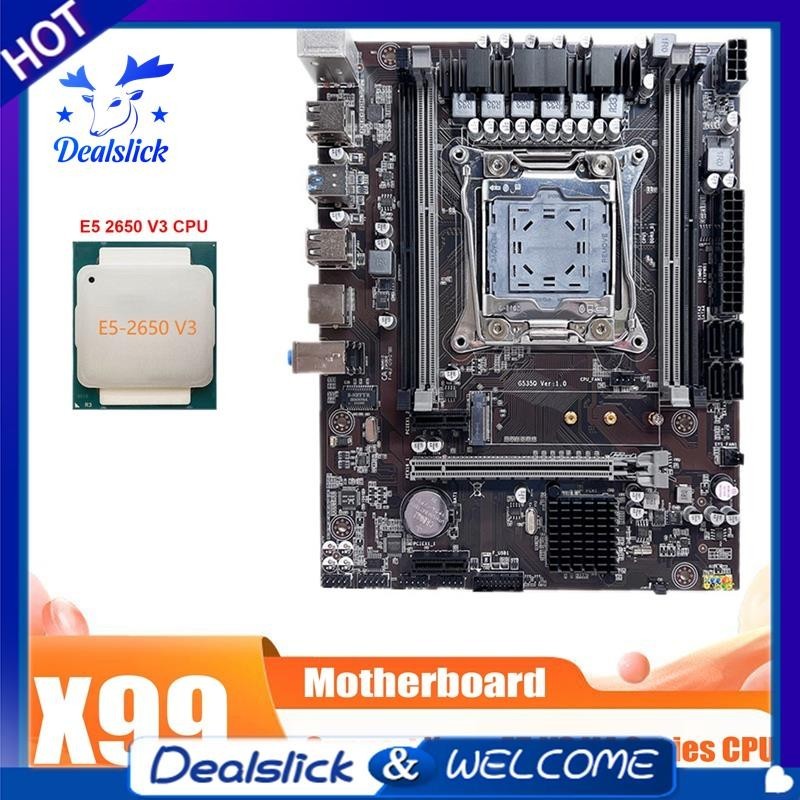 【Dealslick】เมนบอร์ด X99 LGA2011-3 รองรับหน่วยความจําแรม DDR4 ECC พร้อมชุด CPU Xeon E5-2650 V3