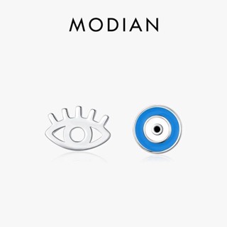 Modian ต่างหูสตั๊ด เงินสเตอร์ลิง 925 ชุบแพลทินัม ทรงไม่สมมาต…
