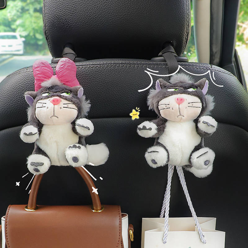 New style Car Hook Backrest Hook Cartoon Cute Doll Sports Seat Storage Hook Car Interior Decoration All Products Cute car decoration bVrU