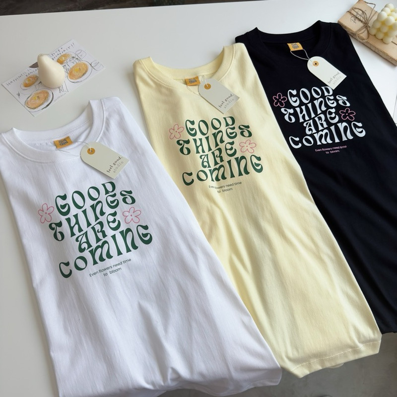 COD✅ (จัดส่งในกรุงเทพฯ) MAO Shop  พร้อมส่ง🧸เสื้อยืดโอเวอร์ไซส์ Oversize feelgood (good things)
