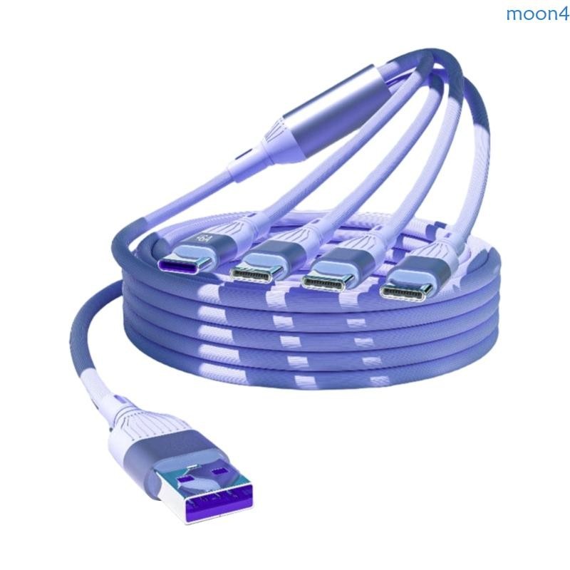 Moon4 สายชาร์จแยก USB Type C 4 in 1 USB A เป็น 4 Type C