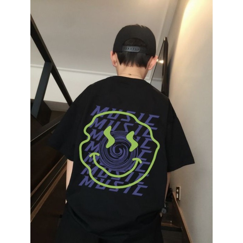 [Boy Top](15-50กก.) ผ้าฝ้าย 100% สไตล์เกาหลีพิมพ์เสื้อยืดหลวมTeeแขนสั้นเด็กสวมใส่แฟชั่นพิมพ์Coolวัยรุ่นTshirt