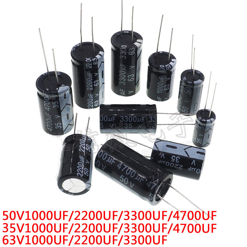 35V / 50V / 63V ตัวเก็บประจุแบบอลูมิเนียมโดยตรง 1000UF 2200UF 3300UF 4700UF ของแท้ในสต็อก