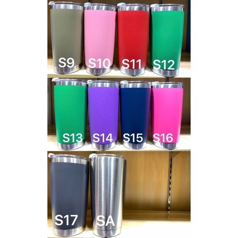 แก้วกาแฟ พร้อมส่ง แก้วQCOOL 20oz สแตนเลส304แท้ แก้ว+ฝา+ยางรอง แก้วเก็บความเย็น/ร้อน ไม่มีไอนำ้