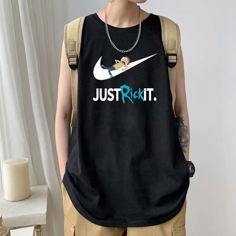 เสื้อยืดแขนกุด เสื้อกล้าม เสื้อกีฬา บาสเก็ตบอล ทรงหลวม ขนาดใหญ่ แฟชั่นฤดูร้อน สําหรับผู้ชาย