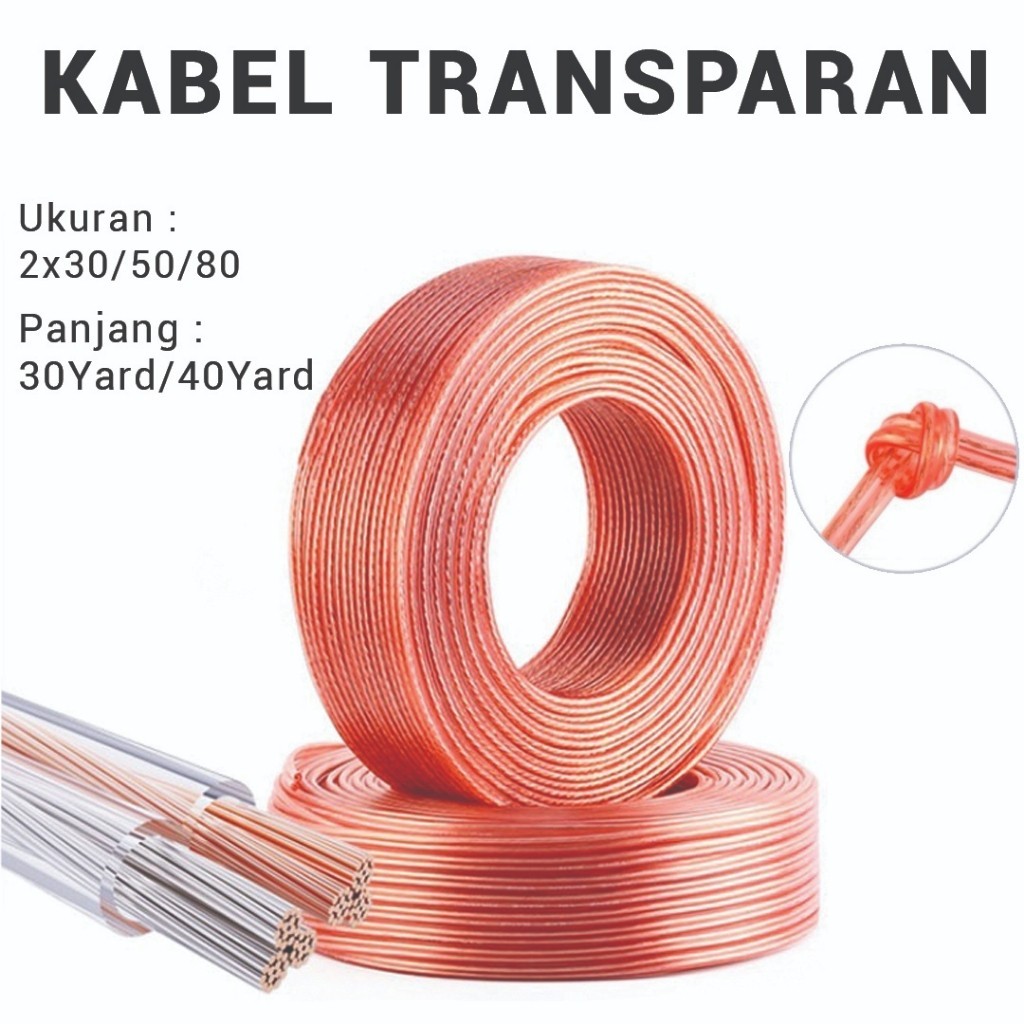 Monster Cable 2X30/ 2X50/ 2X80/ 30Yard 17M Meter Audio Cable/Transparent Power Cable/Speaker Transparent Cable