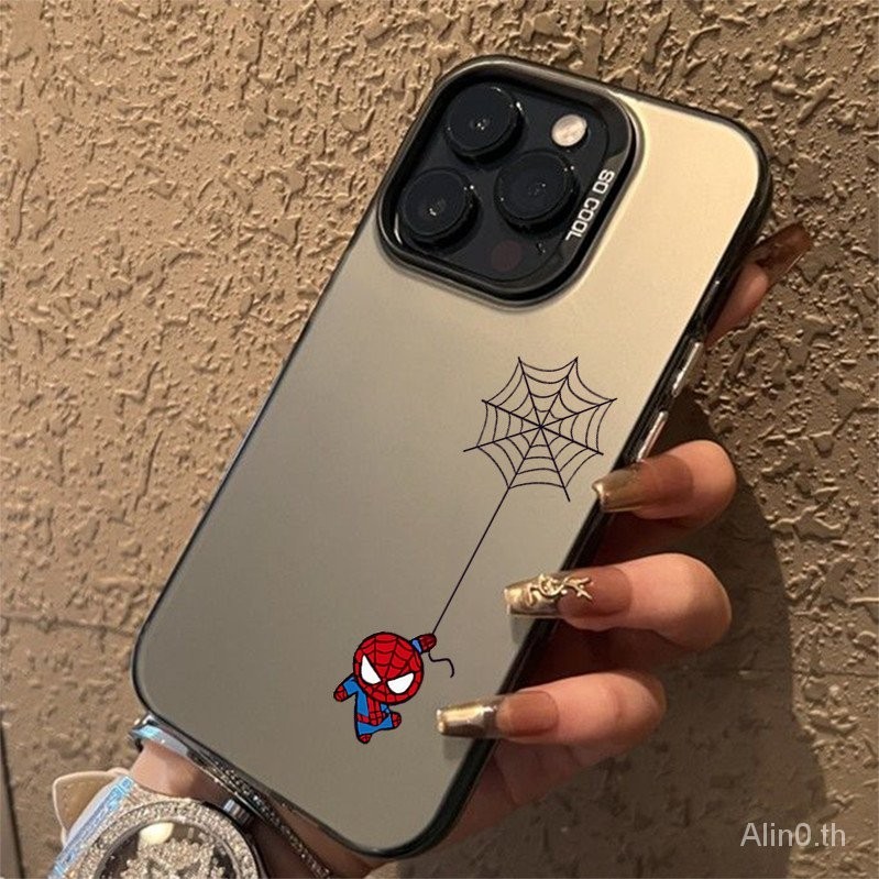 เคสโทรศัพท์มือถือ กันกระแทก ลายการ์ตูนสไปเดอร์แมน หลากสี สําหรับ iPhone x xs xr xsmax 11 12 13 14 15 Pro max plus 2F6Z