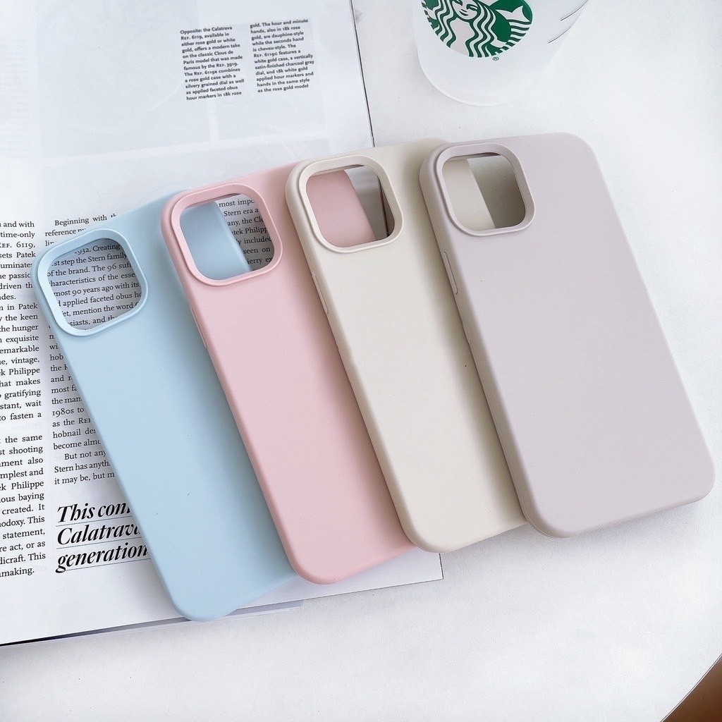 จัดส่งทันที Case 𝐬𝐢𝐥𝐢𝐜𝐨𝐧𝐞 เคสกำมะหยี่ ลบรอยปากกาได้ สำหรับ iPhone 15 14 13 12 11 x xs xr xsmax 6,6s,7,8,Pro Max Plus 024