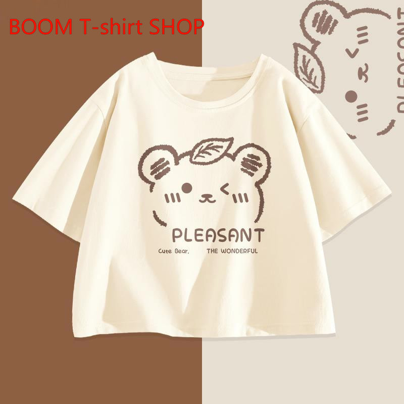 (จัดส่งในกรุงเทพฯ)BOOM SHOP 💫 Baby Tee ผ้าร่องพรีเมียม อก 32”-36” Crop top