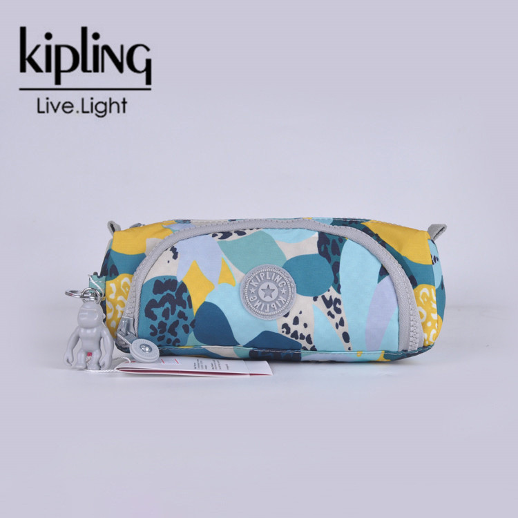 Kipling ขายดี กระเป๋าเครื่องสําอาง ทรงคลัทช์ ใบยาว มีประสิทธิภาพสูง แฟชั่นสําหรับผู้หญิง
