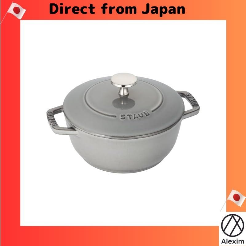 [ส่งตรงจากญี่ปุ่น] หม้อหุงข้าว เคลือบเหล็ก แบบสองมือ ลาย Wanabe Gray S 16 ซม. 1 Go IH [สินค้าขายดีจากญี่ปุ่น] Wa-Nabe 40501-002
