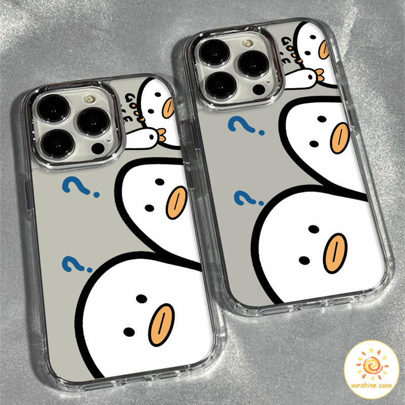 เคสโทรศัพท์มือถือกรอบรูปเป็ดน้อยน่ารัก ไอโฟน11 For iPhone 11 12 13 14 15Pro MAX X XS XR XS 6 7 8Plus SE2020 เคสโทรศัพท์