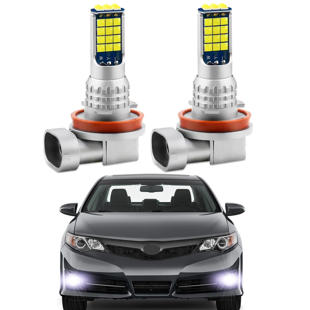 หลอดไฟตัดหมอก LED สีขาว สําหรับ Toyota Camry 2007 2008 2009 2010 2011 2012 2013 2014 2 ชิ้น