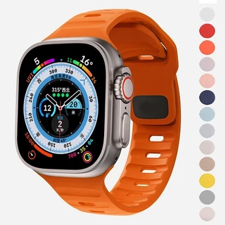 ซิลิโคนกีฬายาง Correa สําหรับ Apple Watch Ultra 2 49/40/41/42 มม.44 มม.45 มม.Iwatch Series 9 8 7 6 Se 5 4 3