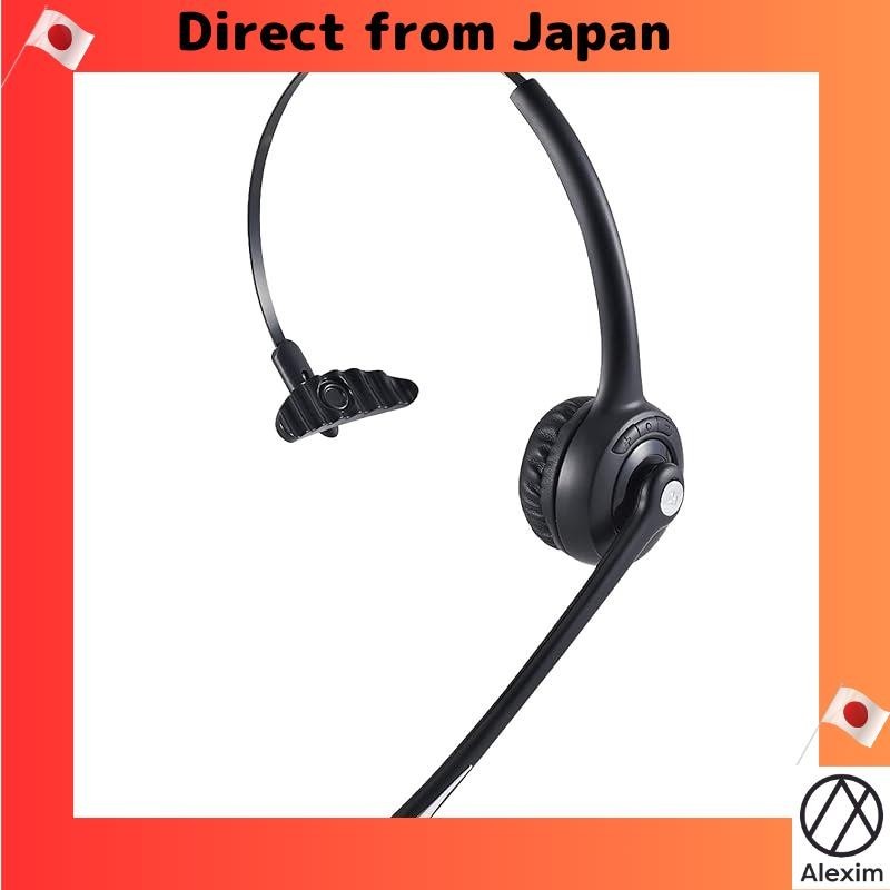 [Direct from Japan]ELECOM Bluetooth Single-Ear Headset Overhead Type Black LBT-HSOH10PCBK