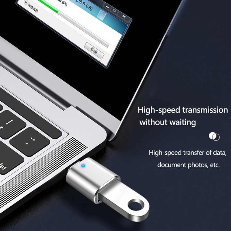 Dta อะแดปเตอร์เชื่อมต่ออลูมิเนียม USB 3.0 เป็น Type C OTG เป็น USB C USB เป็น Micro