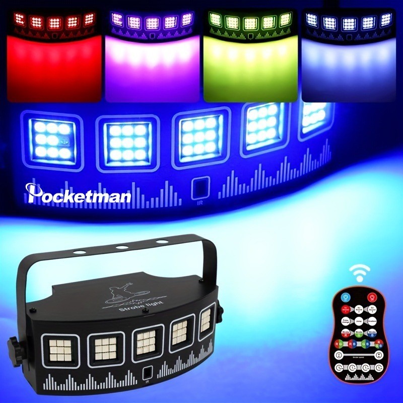 โคมไฟดิสโก้ LED RGB ไล่โทนสี สําหรับตกแต่งเวที ปาร์ตี้คริสต์มาส