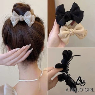 Super Immortal French Bow Ball Head Grab Clip เครื่องประดับผมฤดูร้อน Elegance ช้อนหัวหลังผู้หญิง