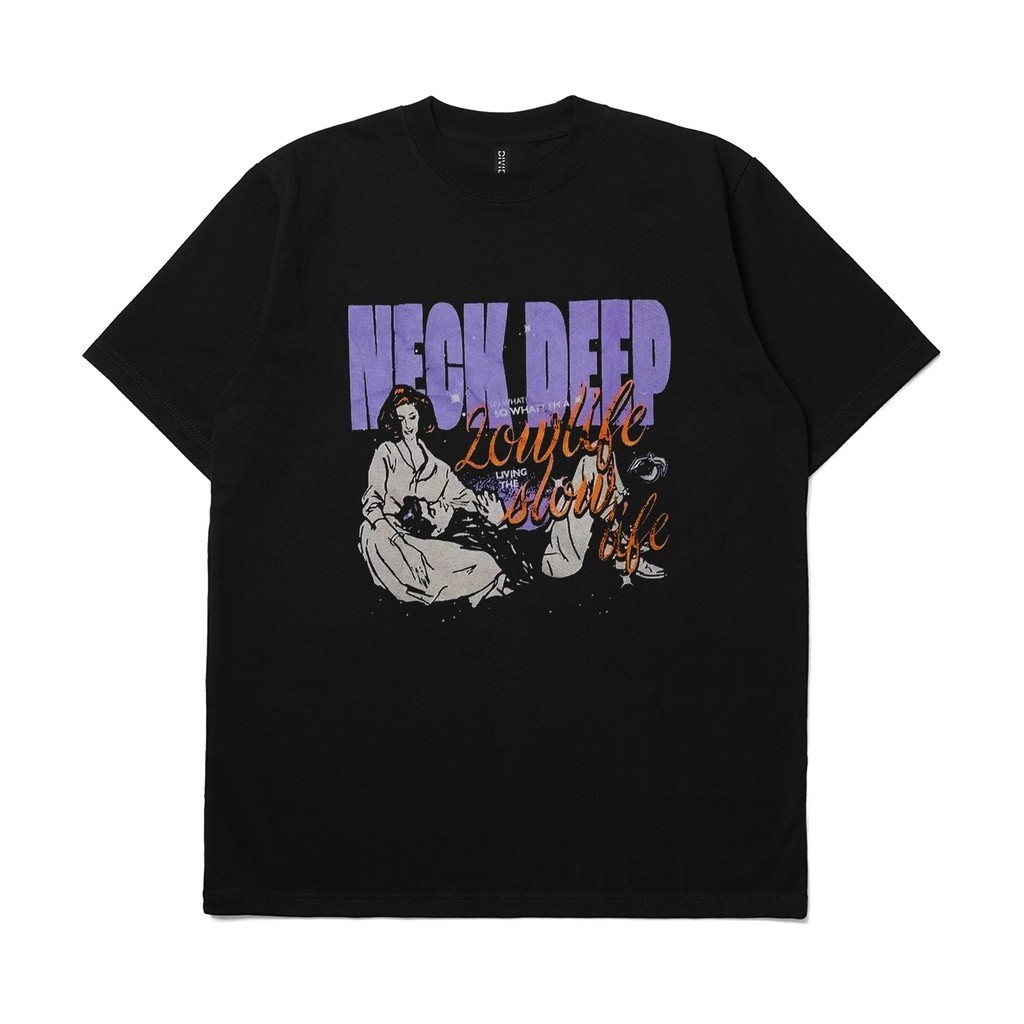 BAND - Neck Deep Lowlife Slow Life - เสื้อยืดผ้าฝ้าย Combed 24s เสื้อยืด