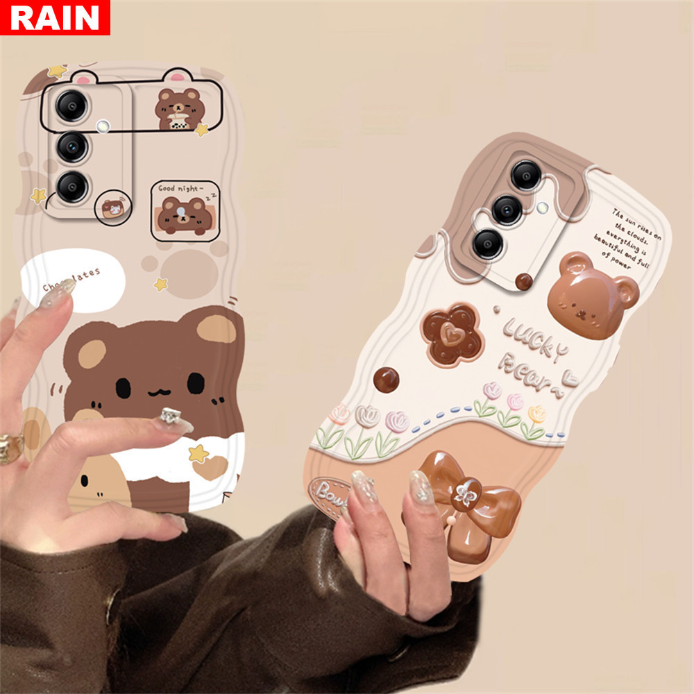 เคสโทรศัพท์มือถือ ลายการ์ตูนหมี กระต่ายน้อยน่ารัก สําหรับ Samsung A54 A15 A05 A05S A24 A14 A04 A04E A13 A03S A53 A73 A33 A02 A50S A30S A23 A22 A21S A11 A51 A30 A52 A71 A53 A32 A73