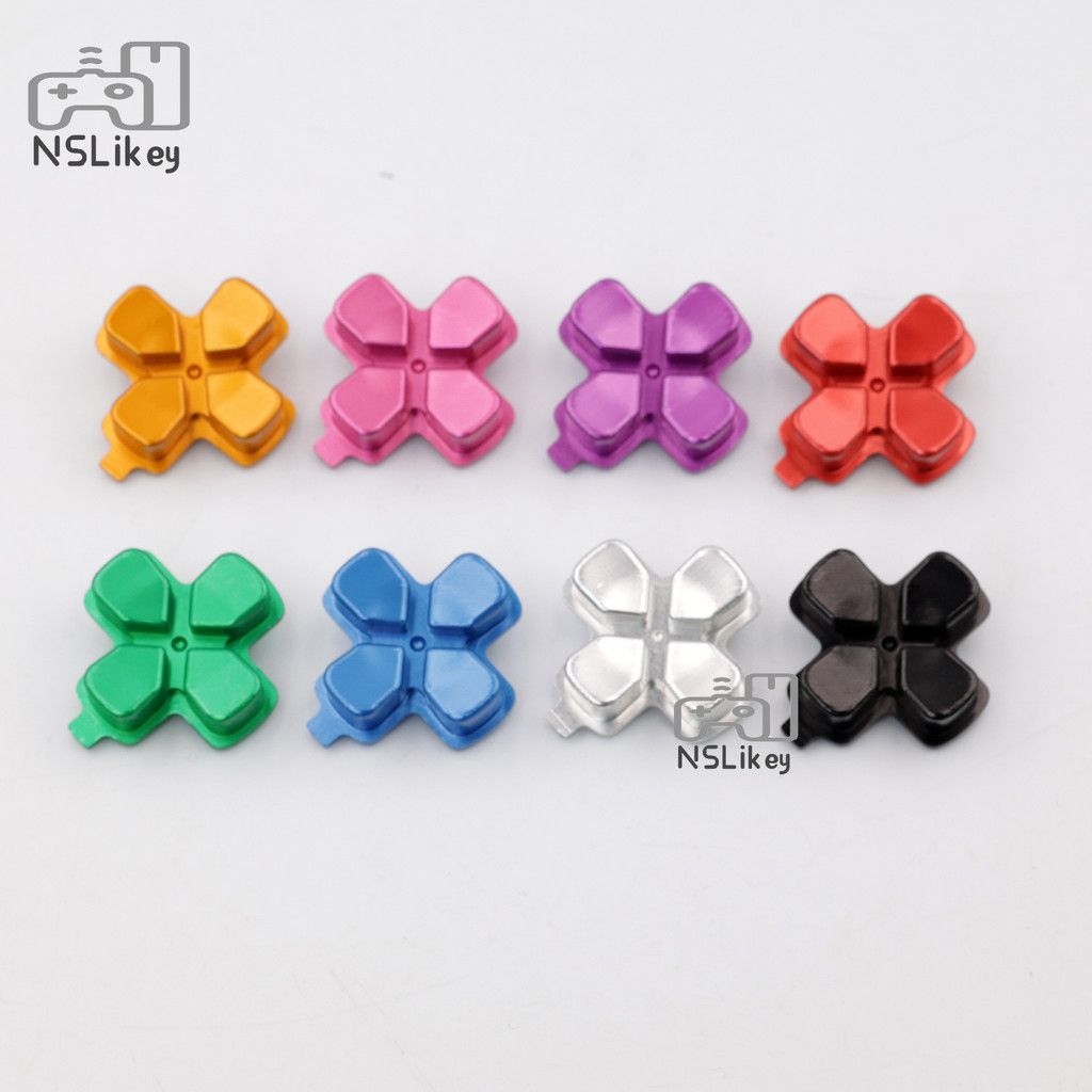 Nslikey ปุ่มกด D Pad โลหะ อลูมิเนียม สําหรับ PS5 Controller Dpad Cross Button