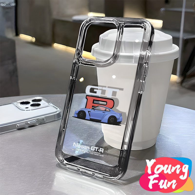 สําหรับ IPhone GTR รถแข่ง ถุงลมนิรภัย 14 13 12 11 Pro Max8 7 Plus X XR XS 6 6S Se 2020เคสโทรศัพท์มือถือแบบนิ่ม TPU ใส