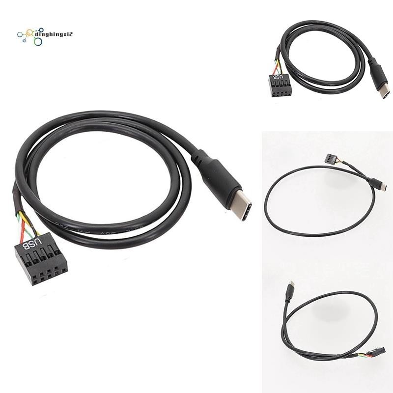 【dinghingxi2】สายเคเบิล Usb 9Pin เป็น USB Type C สําหรับเมนบอร์ดคอมพิวเตอร์ เป็น USBC หน้าจอรอง PC LCD 9Pin