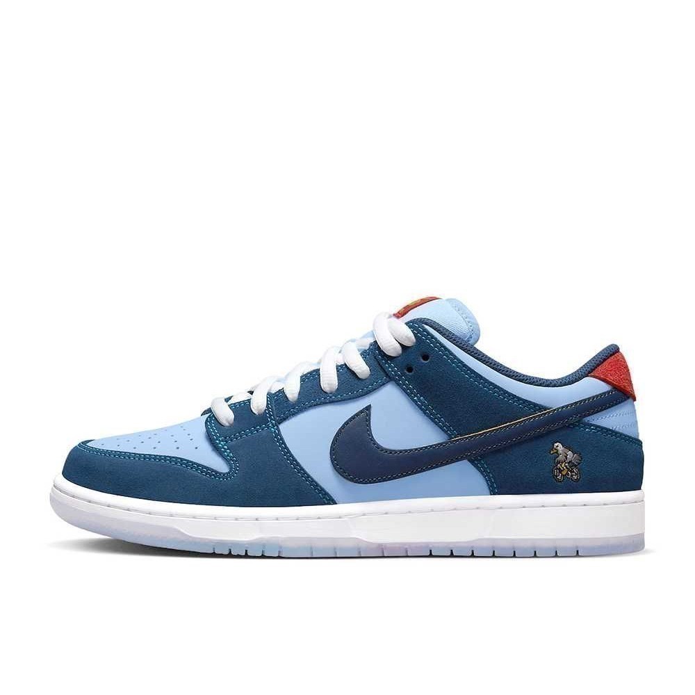 Why So Sad? × Nike SB Dunk Low Coastal BlueSpeed Yellow-University Red Unused