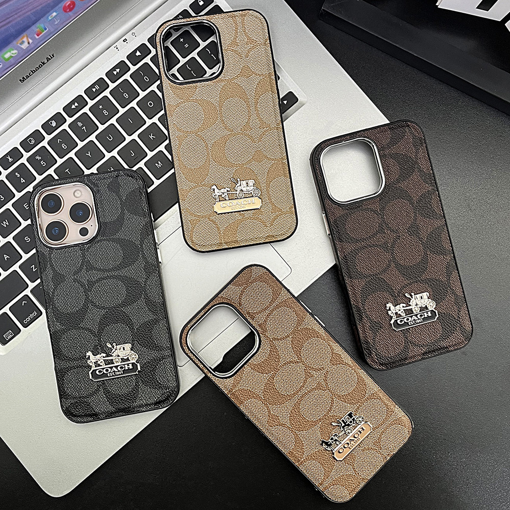 Luxury Coach ชุบเคสโทรศัพท์สําหรับ IPhone 14 15 16 Pro Max IP 13 Pro Max 13 Promax 12 PM 15Plus i11 i15 i14 Hard กันกระแทกกรณี