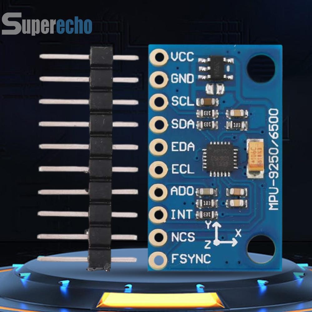 Gy-9250 MPU9250 โมดูลเซ็นเซอร์วัดทัศนคติ 9 แกน IIC SPI Gyro Accelerometer Magnetometer 3-5V [superec