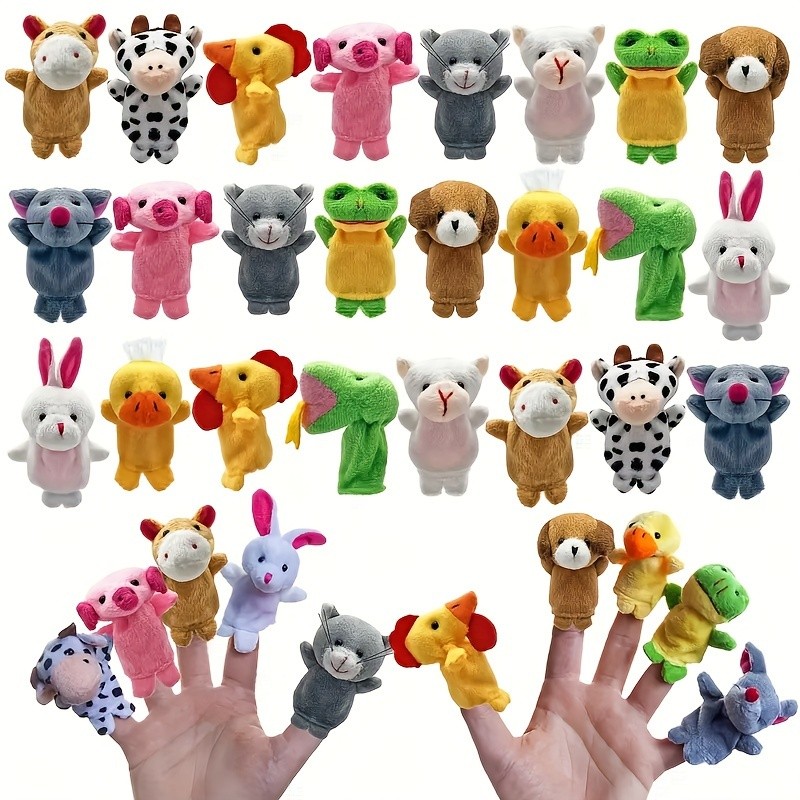 10ชิ้นการ์ตูนสัตว์กํามะหยี่นิ้วหุ่นนิ้วของเล่นบทบาทเล่นเล่าเรื่องต้นการศึกษาผ้าตุ๊กตาของเล่นเพื่อการศึกษาสําหรับเด็กของขวัญ