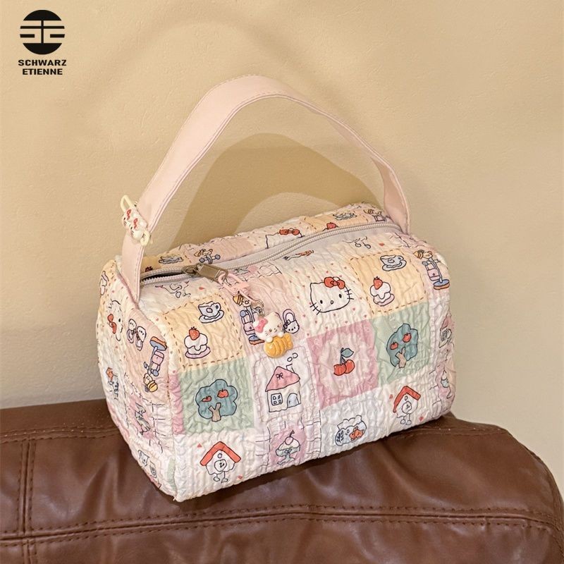 SCHWARZ ETIENNE ชวัซ นิรันดร์ ถุงเก็บน่ารักการ์ตูนพิมพ์เทปซิปออกแบบกระเป๋าเครื่องสําอาง