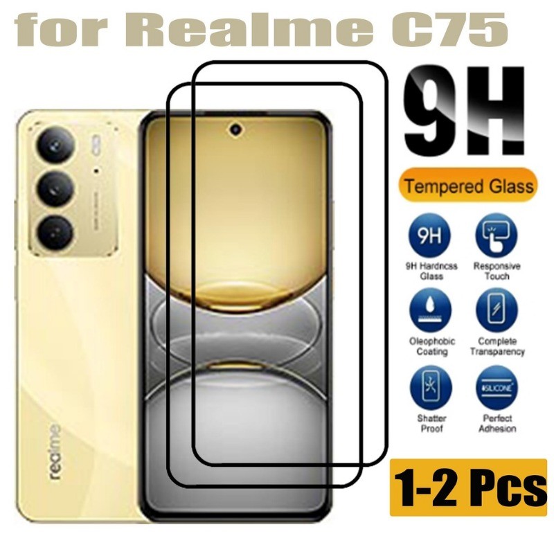1-2 ชิ้น Realme C75 ป้องกันหน้าจอสําหรับ Realme Note 50 8 5G C25S 6 5 Pro 5i 6i 7i C15 C25 C30 C21Y 