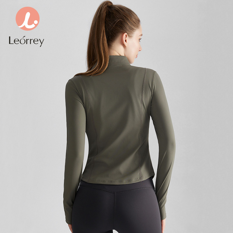 Leorrey-เสื้อแจ็คเก็ตแขนยาวสำหรับใส่เล่นกีฬาแบบมีซิปทั้งตัว เสื้อแจ็คเก็ตระบายอากาศได้ดี ราคา ถูกที่สุด ดีลบีเคเค แกลเลอรีภาพที่ 4